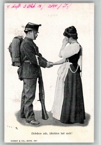 Militär Schweiz Liebchen ade Kaiser u. Co 7811 Soldatenliebe 1903