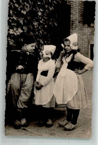 Kinder Tracht Niederlande Holzschuh 1925