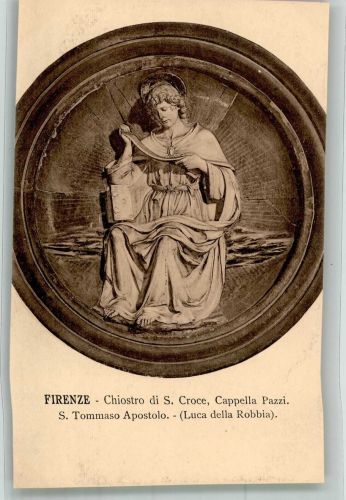 Firenze Apostel S. Tommaso v. Luca della Robbia i.d. Basilika Santa Croce Heilige Künstlerkarte