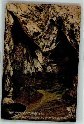 Am Grunde der Mazocha d. Höhlenrachen m.d. oberen See Höhle