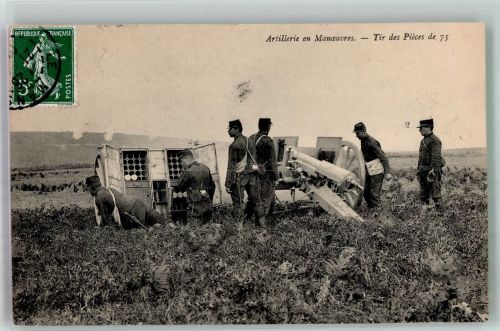 Artillerie im Manöver Militär Frankreich