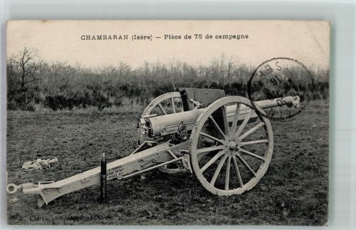 Viriville Plateau de Chambaran Isere 75 mm Feldgeschütz Waffe 1916