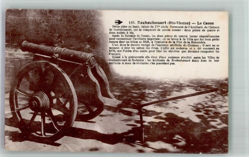 Rochechouart Kanonen von Schloss Rochechouart Waffe