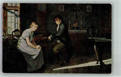sign. Tornoe Wenzel Beethoven u. die blinde Piga ASCO No. 1819 Dänische Kunst 1916 Künstlerkarte