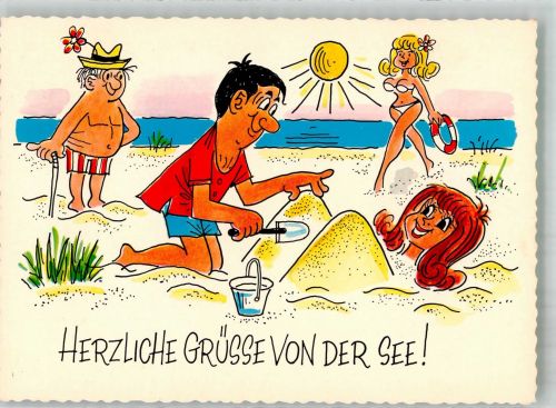 Strandleben Humor