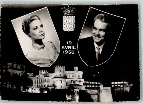 Monaco Hochzeit v. Fürstin Gracia u. Fürst Rainier III. 19.4.1956 Adel Ausland