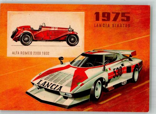 sign. Swoboda R. 1975 Lancia Stratos Alfa Romeo 2300 1932 Oldtimer Künstlerkarte