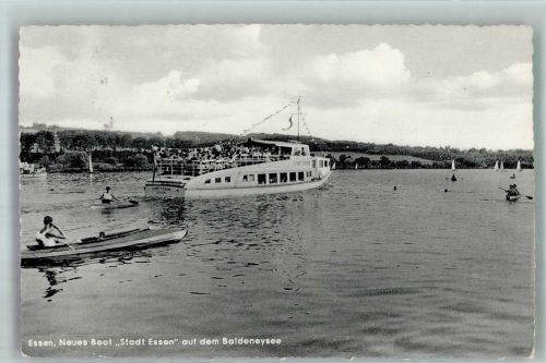 W4300 Essen , Ruhr Fahrgastschiff Stadt Essen auf dem Baldeneysee Binnenschiff Foto AK