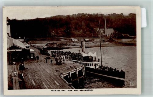 Fahrgastschiff an der Wemyss Pier in Großbritanien Fähre 1915