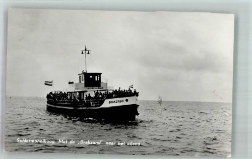 Schiermonnikoog Fahrgastschiff MS Brakzand Seebäderschiff Foto AK
