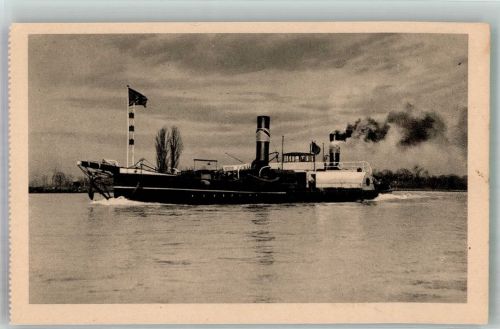Strasbourg Straßburg Seitenraddampfer Rheinschiff Foto AK