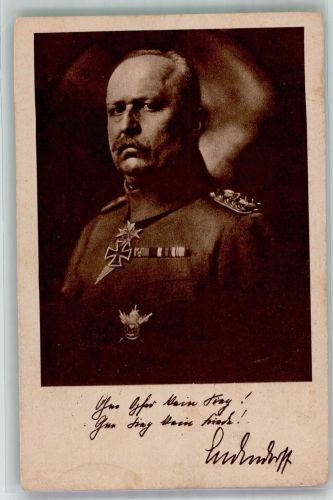 Portrait vom General der Infanterie Erich Ludendorff in Uniform Eisernes Kreuz Ludendorff 1918