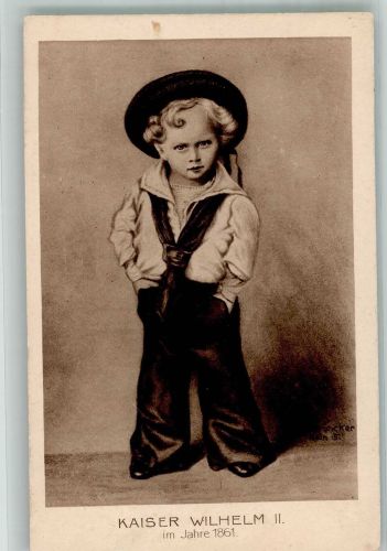 W6000 Frankfurt am Main Der Kaiser als kleiner Junge im Jahre 1861 Wohlfahrtskarte Rotes Kreuz Adel Kaiser Wilhelm II 1915 Künstlerkarte