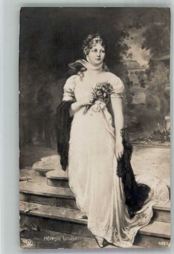 Die junge preussische Königin im weißen Kleid NPG 4025 Adel Königin Luise Künstlerkarte