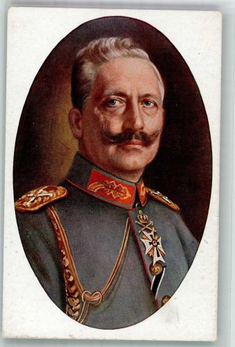 sign. Grabendorff Portrait des Kaisers in Uniform Adel Kaiser Wilhelm II Künstlerkarte