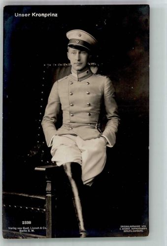 Der Prinz in Uniform Fotograf Bieber Verlag Gustav Liersch & Co. 2338 Adel Kronprinz Wilhelm 1910