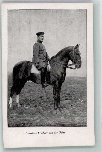General Freiherr von der Goltz in Uniform zu Pferde WK I Verlag Imberg & Lefson 6 General