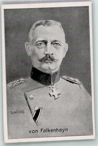 Chef des Generalstabes Erich von Falkenhayn WK I General Künstlerkarte