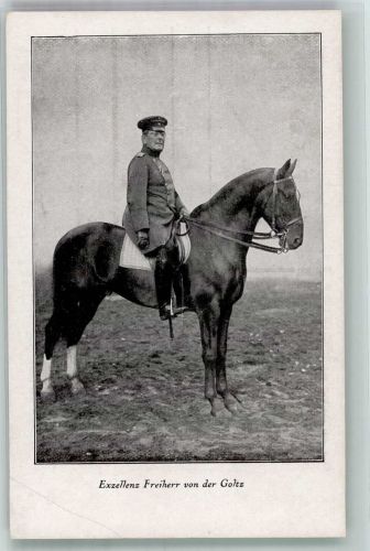 General Freiherr von der Goltz in Uniform zu Pferde WK I Verlag Imberg & Lefson 6 General