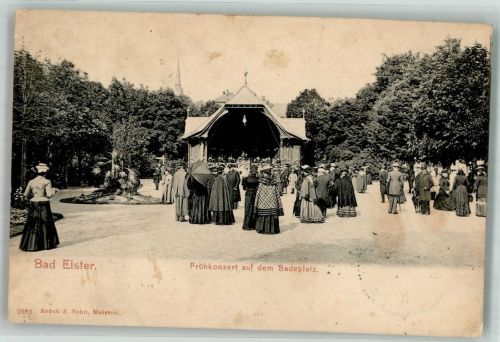 08645 O9933 Bad Elster Gebrauchsspuren Frühkonzert Badeplatz