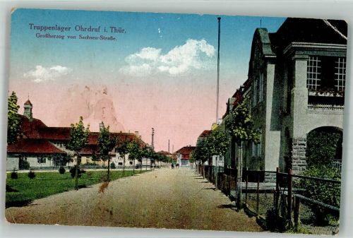 99885 O5807 Ohrdruf 1918 Gebrauchsspuren Truppenlager Großherzog von Sachsen Straße Feldpost