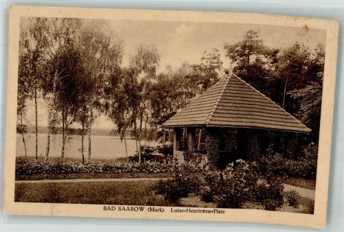 15526 O1241 Bad Saarow Gebrauchsspuren Luise Henrietten Platz Foto AK