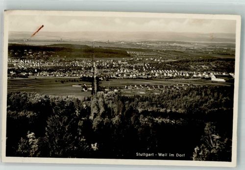 70173 W7000 Stuttgart Gebrauchsspuren Weil im Dorf Foto AK
