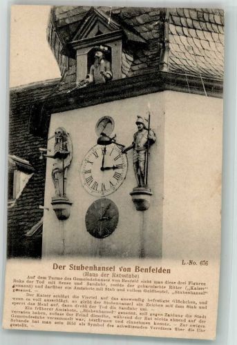 67230 Benfeld - Stubenhansel Haus der Ratsstube Uhr