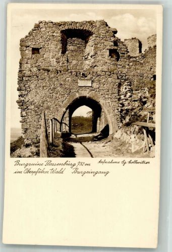 92696 W8481 Flossenbürg Foto AK Burgruine 732 m Burgeingang Oberpfälzer Wald