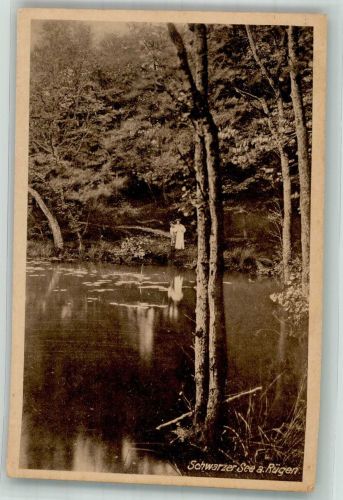 Rügen 1922 Foto AK Schwarzer See