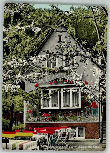 34537 W3590 Bad Wildungen - Knusperhäuschen Cafe Wildetal Baumblüte