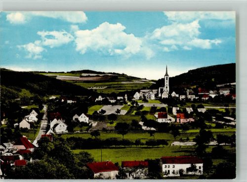 54524 W5561 Klausen , Mosel Foto AK Panorama des Ortes mit Wallfahrtskirche Maria Heimsuchung