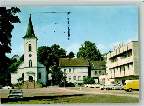 66333 W6620 Ludweiler , Warndt Foto AK Hugenottenkirche