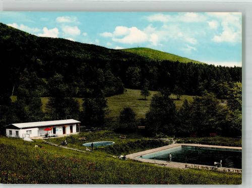 93485 W8491 Rimbach , Oberpf Foto AK Wald-Schwimmbad Fotograf Kohlbauer