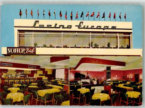 44787 W4630 Bochum Foto AK Casino-Europa und Scotch-Club im Europahaus