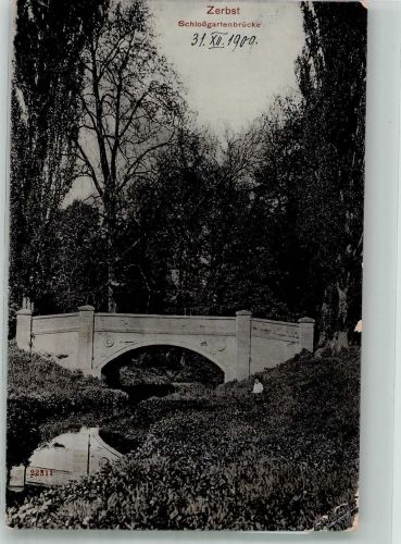 39261 O3400 Zerbst 1909 - Schlossgartenbrücke