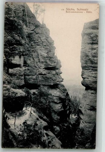01814 O8320 Bad Schandau - Schrammsteine Gesteinsformation Hölle