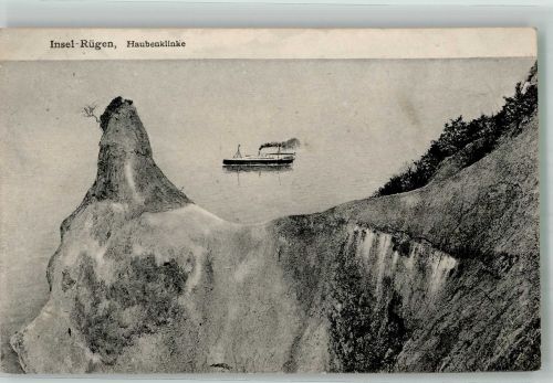 18546 O2355 Sassnitz 1912 - Haubenklinke mit Seebäderschiff