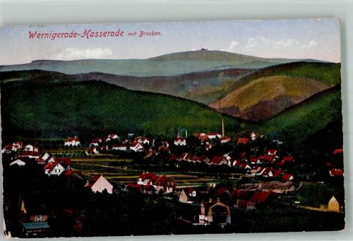38855 O3700 Hasserode 1931 - Panorama des Ortes mit Schloss Wernigerode Verlag Louis Glaser 6613