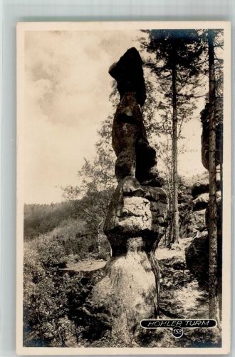 01814 O8320 Bad Schandau Foto AK Schrammsteine Gesteinsformation Hohler Turm Fotograf Otto Fleischmann