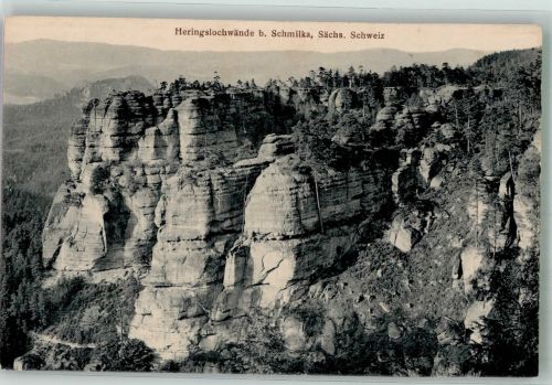 01814 O8320 Schmilka - Heringslochwände Hüttenstempel Hotel Großer Winterberg