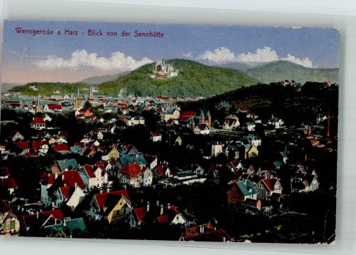 38855 O3700 Wernigerode 1938 - Panorama des Ortes mit Schloss Wernigerode Verlag Stengel & Co. 41010
