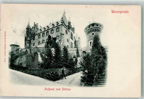 38855 O3700 Wernigerode 1903 - Aufgang zum Schloss Wernigerode Verlag Stengel & Co. 9124
