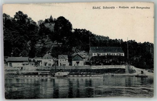 01824 O8324 Rathen Kurort , Sachs - Burgruine Gasthaus Erbgericht