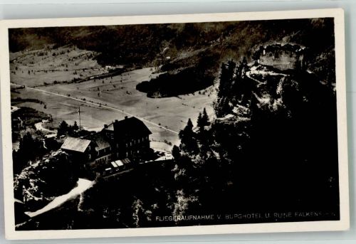 87459 W8962 Pfronten - Fliegeraufnahme Burghotel Ruine Falkenstein Hüttenstempel