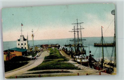 27472 W2190 Cuxhaven 1909 - Telegrafengebäude Alte Liebe