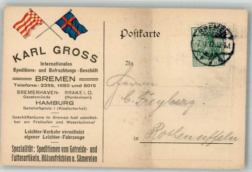 28195 W2800 Bremen 1912 - Spedition Karl Gross