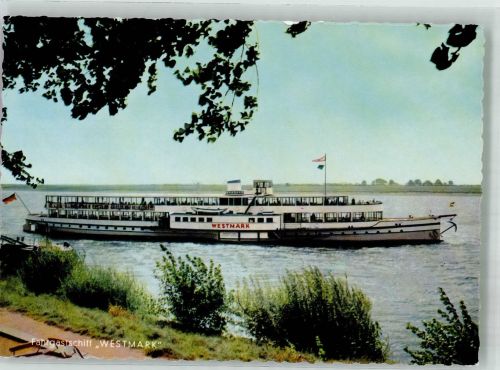 Raddampfer Westmark der Duisburg-Ruhrorter Personenschiffahrt Rheinschiff Foto AK
