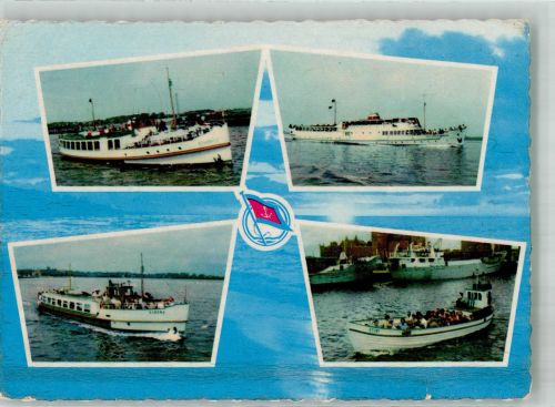 O2300 Stralsund Fahrgastschiffe der Weißen Flotte Stralsund Fotograf Billhardt VEB Bild und Heimat Seebäderschiff Foto AK