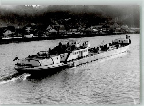 W8360 Deggenau Motortankschiff auf der Donau Ort lt. Fotograf Fritz Wenninger Binnenschiff Foto AK